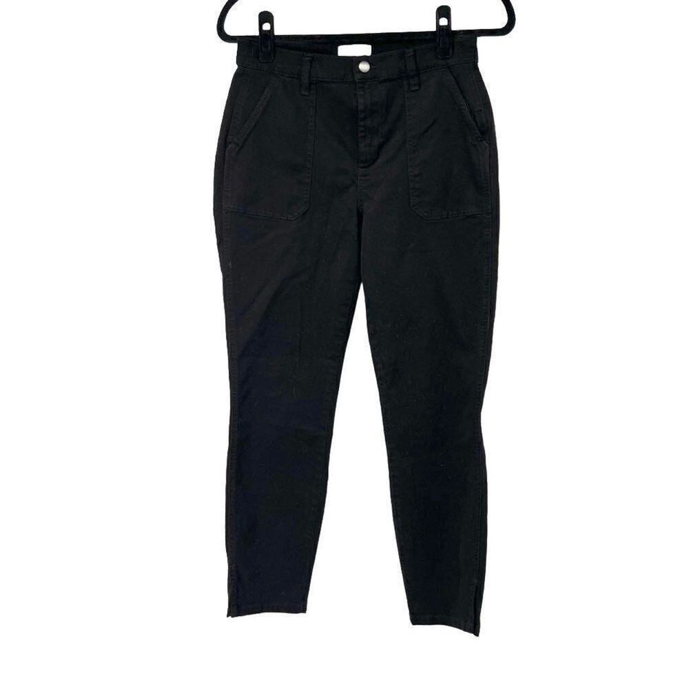 Evereve Black Utility Ankle High Rise Pants Sz 27